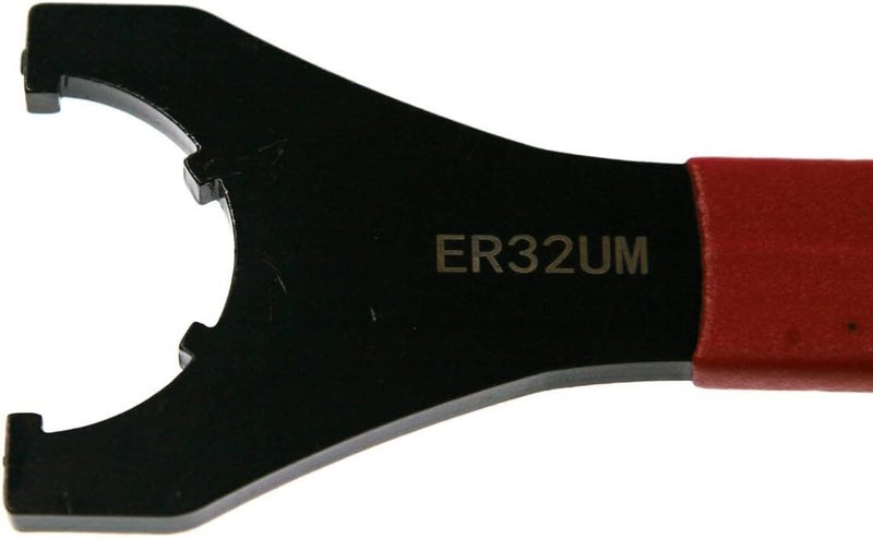 HGC ER-32UM Collet Chuck Wrench - 45mm Opening Spanner for 50mm OD Clamping Nuts & Screws, Red Non-Slip Grip, Forged Carbon Steel for CNC Milling & Machine Tools - Image 4
